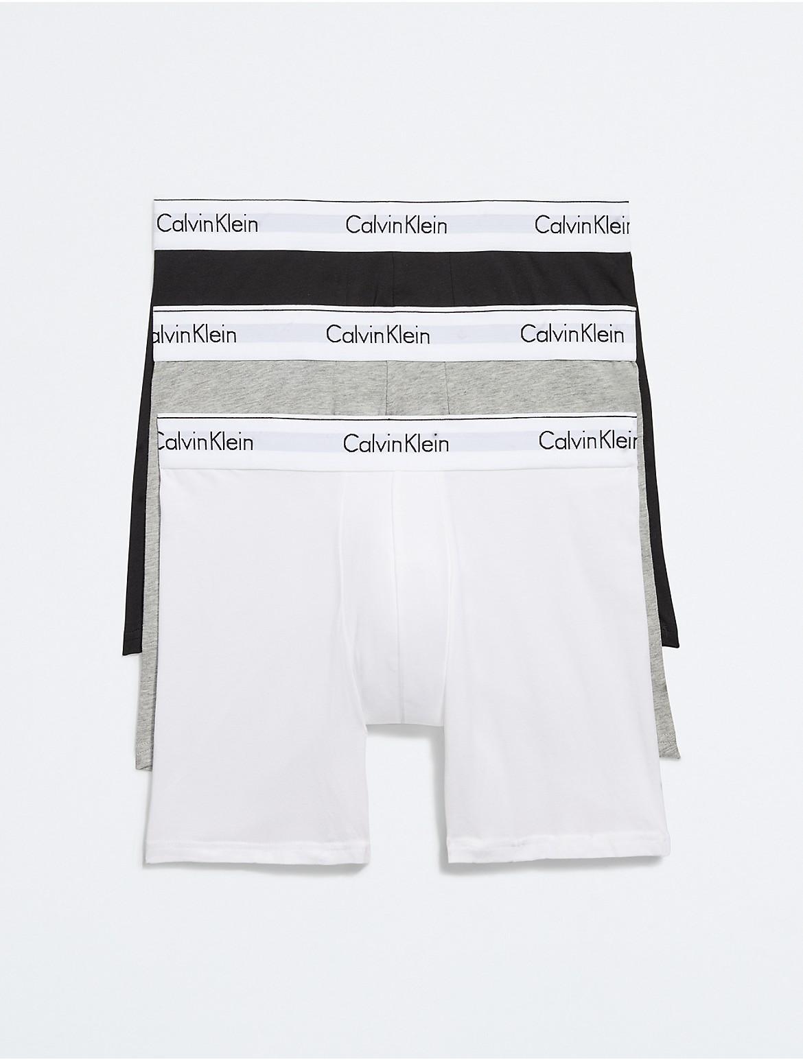 Calvin Klein Mens Modern Cotton Stretch 3 Pack Boxer Brief - Grey - XL Product Image