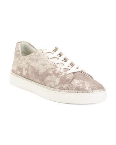 Leather Callie Lace Up Sneakers For Women Product Image