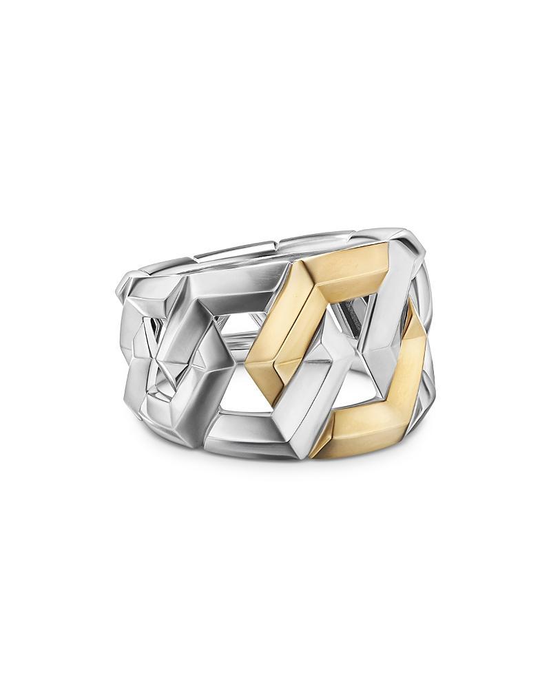 David Yurman Carlyle Ring in Sterling Silver with 18K Yellow Gold - 8 - 8 - Female Product Image