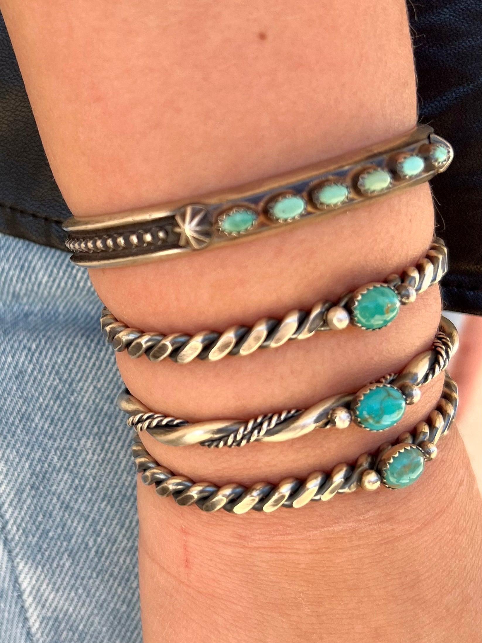 Stackable Cuff Navajo Sterling Silver Bracelet Product Image