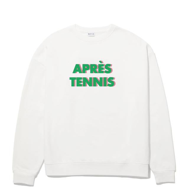 The Oversized Après Tennis Sweatshirt - Cream Female Product Image