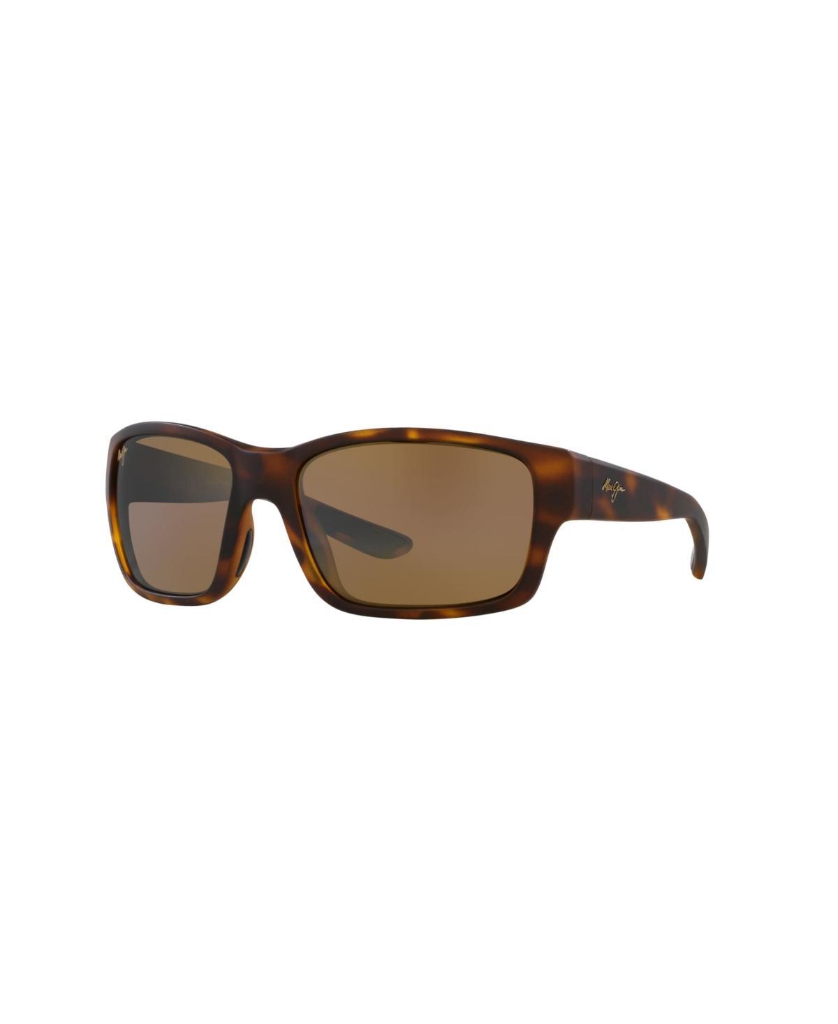 Maui Jim Mens Mangroves PolarizedPlus2 Wrap Tortoise 60mm Sunglasses Product Image