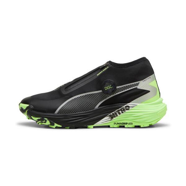 PUMA SEASONS Voyage NITROâ¢ 3 Disc Trail Running Men's Shoes in Black/Silver/Fizzy Apple Product Image