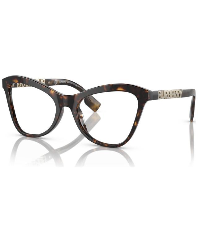 Burberry Womens Cat Eye Eyeglasses, BE2373U 54 - Dark Havana Product Image