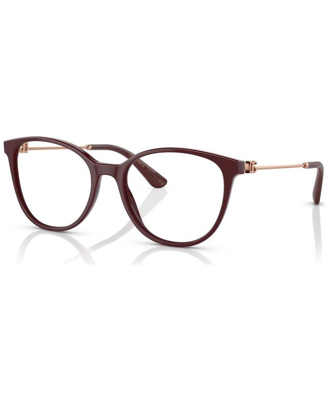 Dolce&Gabbana Womens Butterfly Eyeglasses, DG336352-o - Bordeaux Product Image