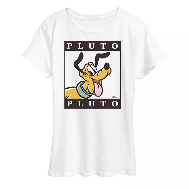 Disneys Pluto Womens Type Block Graphic Tee Product Image