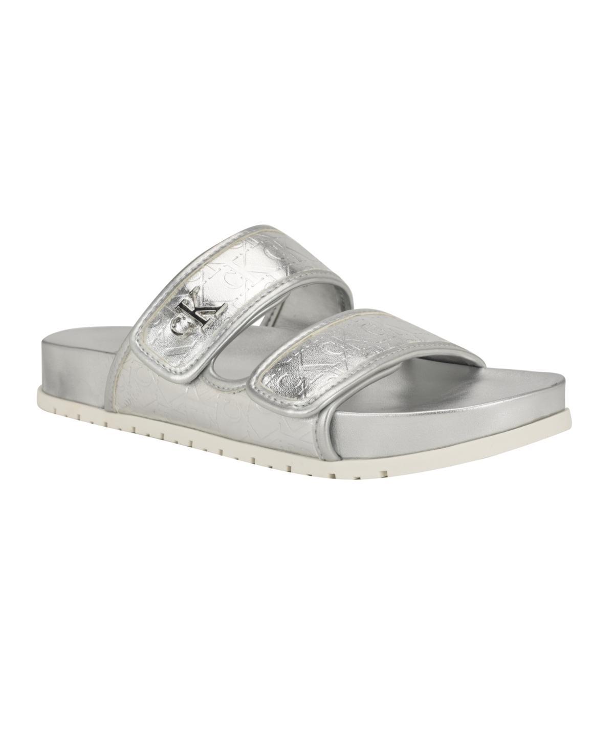 Calvin Klein Womens Linora Slip-On Casual Flat Sandals Product Image