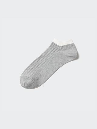 Mens Ribbed Short Socks Gray US8-US11 UNIQLO US Product Image