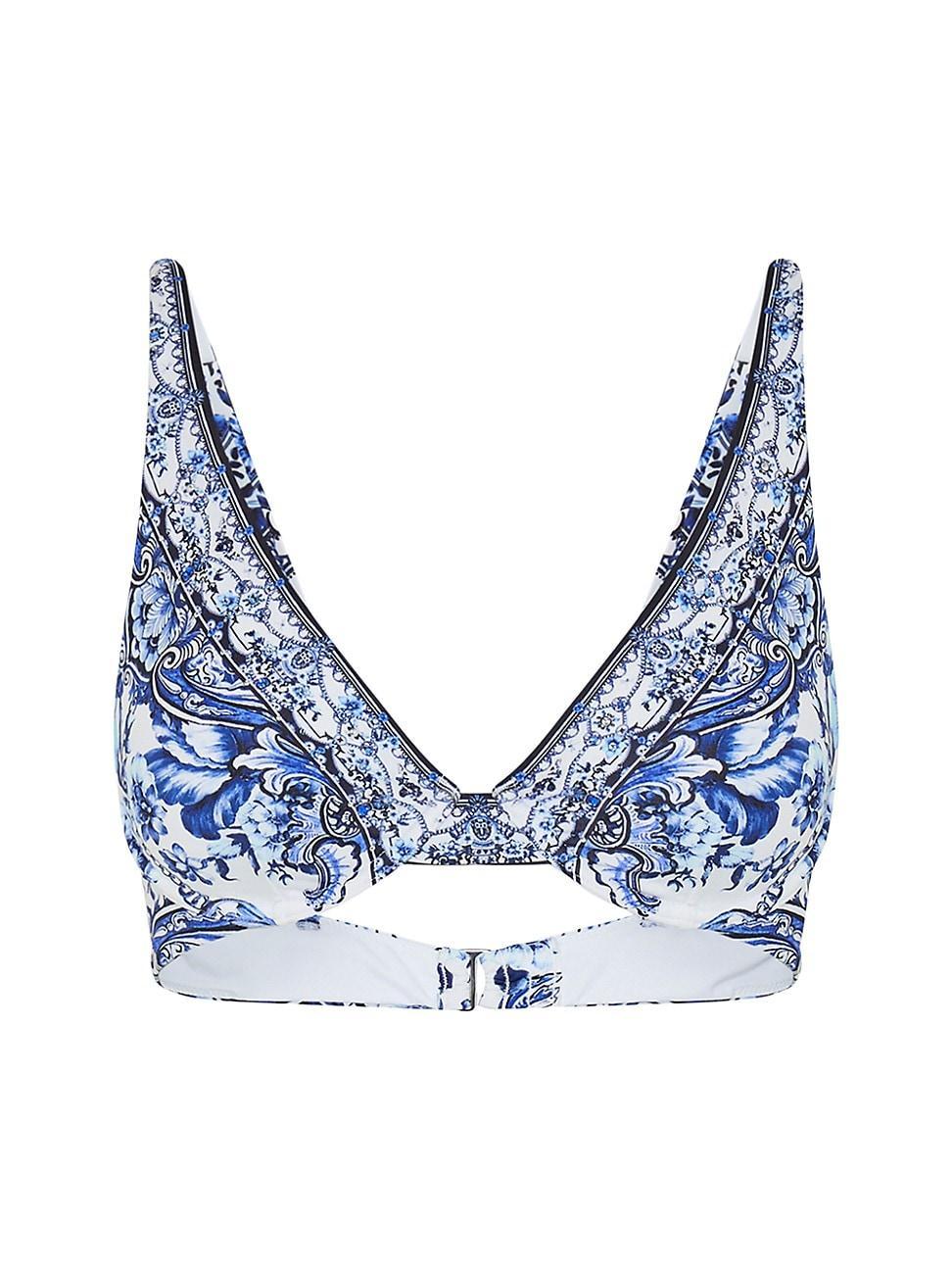 Womens Floral Underwire Bikini Top Product Image