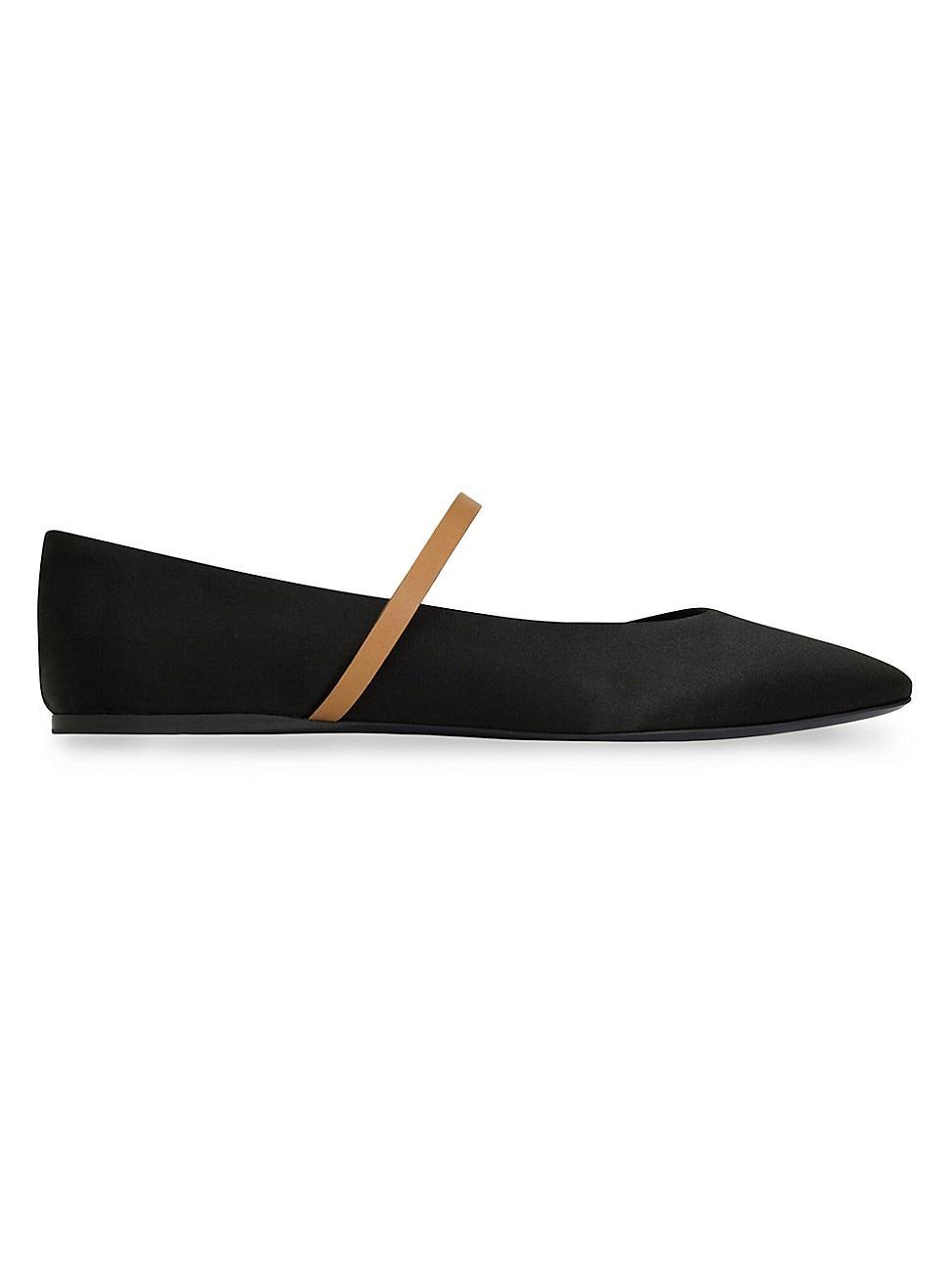 Womens Gio Ballet Flats in Satin Crepe Product Image