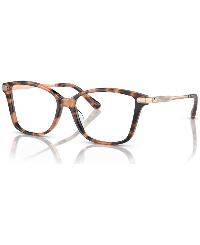 Michael Kors Womens Round Eyeglasses, MK4105BU 54 - Pink Tortoise Product Image