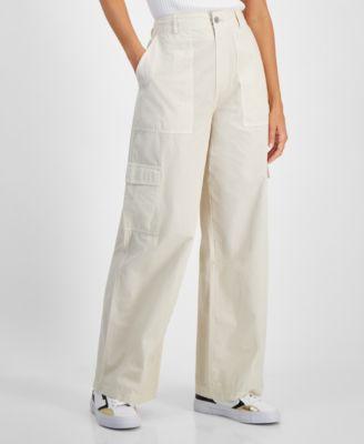 Women's Cotton High-Rise Cargo Pants Product Image