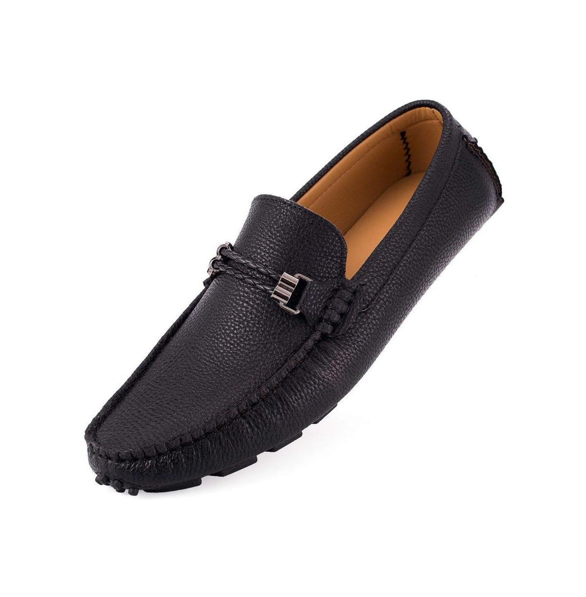 Mio Marino Mens Speckled Leather Casual Loafers Product Image