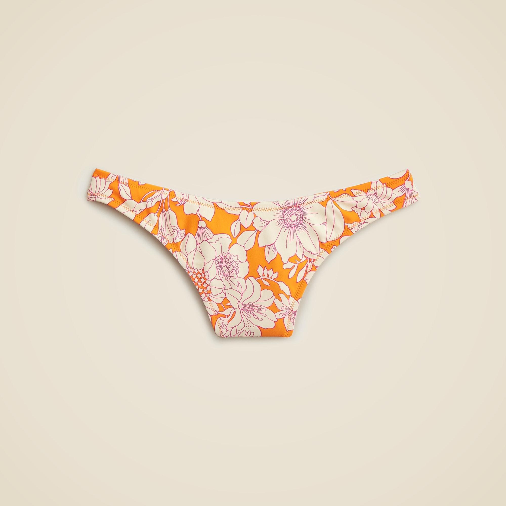 1989 high-leg bikini bottom in orange floral Product Image