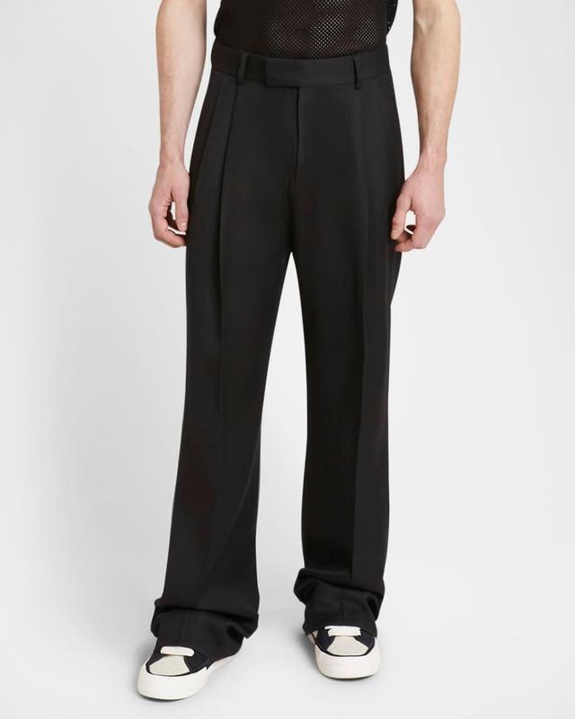 Mens Double-Pleated Gabardine Pants Product Image