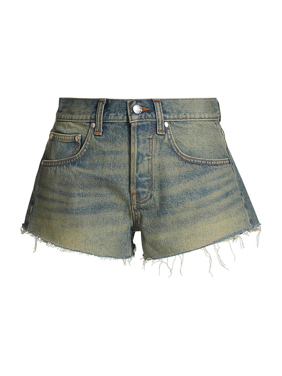 Womens Low-Rise Denim Shorts Product Image