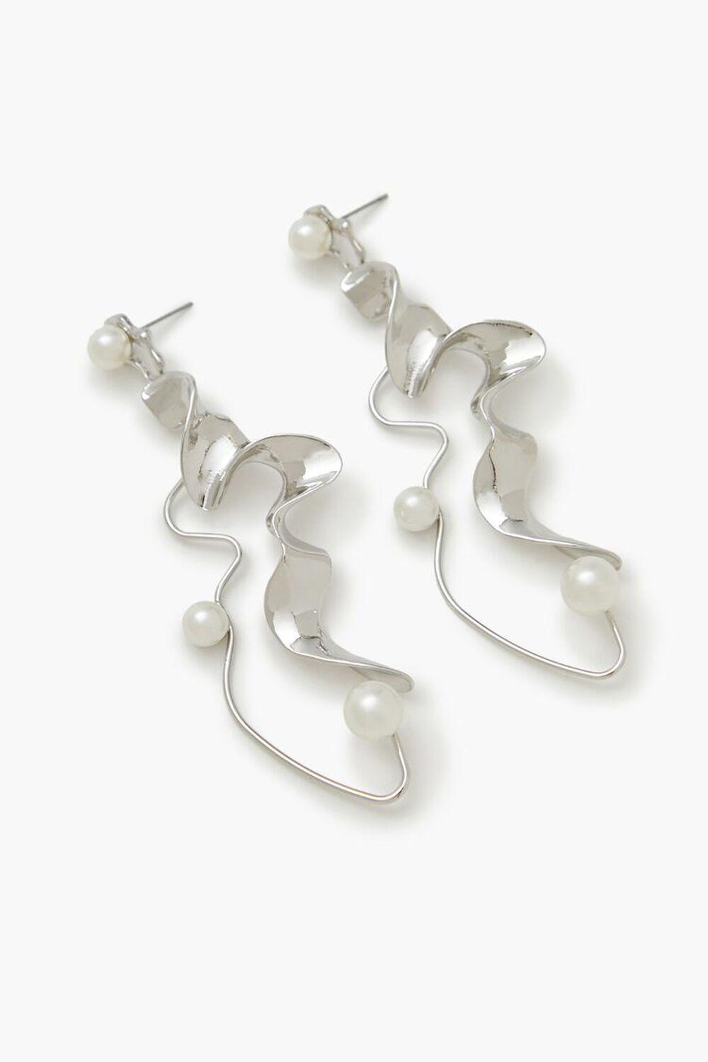 Faux Pearl Abstract Drop Earrings | Forever 21 Product Image