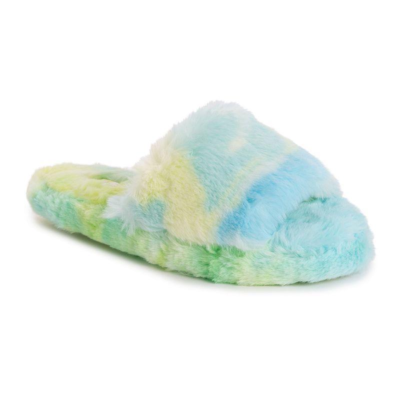 MUK LUKS Orla Daisy Womens Faux Fur Slippers Product Image