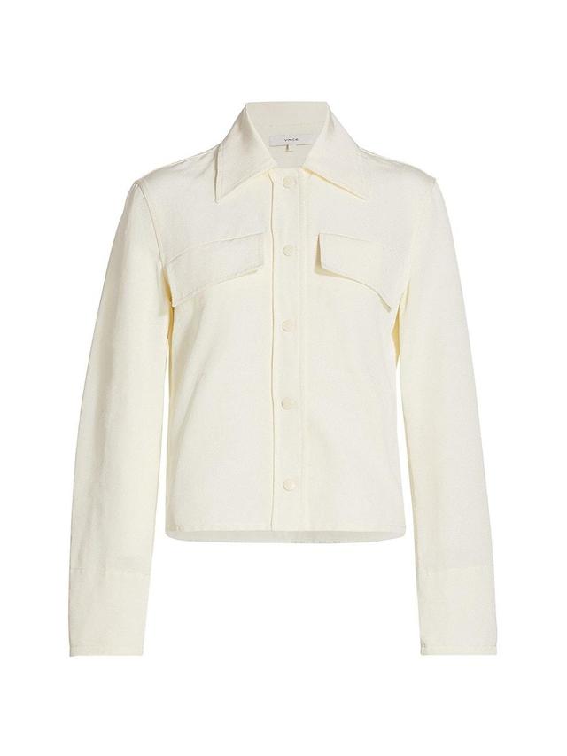 Womens Textured Shirt Jacket Product Image