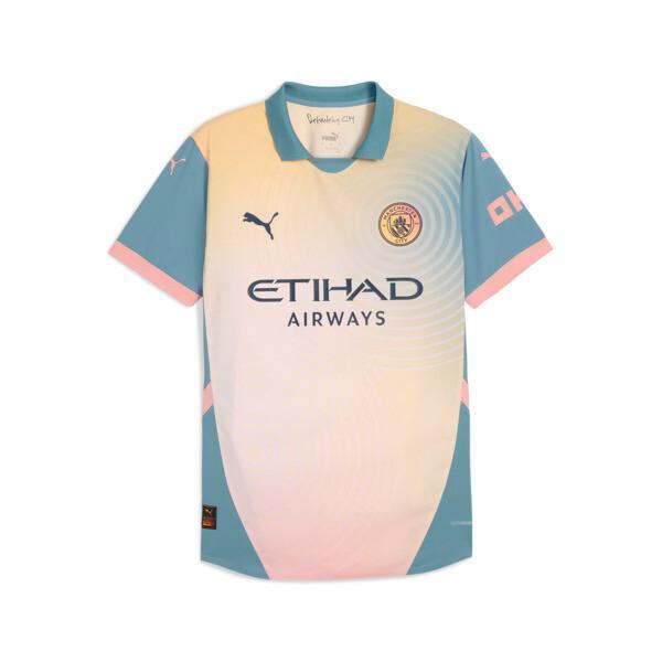 PUMA Manchester City 24/25 Authentic Fourth Men's Soccer Jersey in Rosebay/Bold Blue Product Image