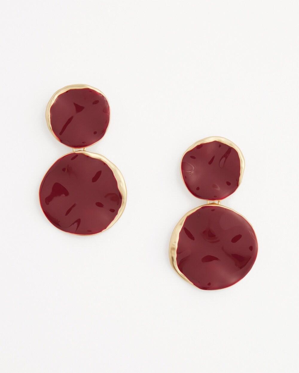 No Droop Berry Round Drop Earrings   Chico's - Berry Compote - Women Product Image