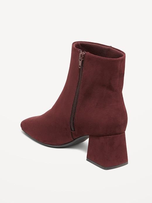 Faux Suede Square Toe Boots Product Image