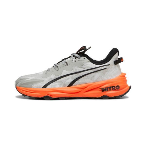 PUMA SEASONS Fast-Trac NITROâ¢ 3 Men's Trail Running Shoes in Smokey Grey/Flame Flicker/Black Product Image