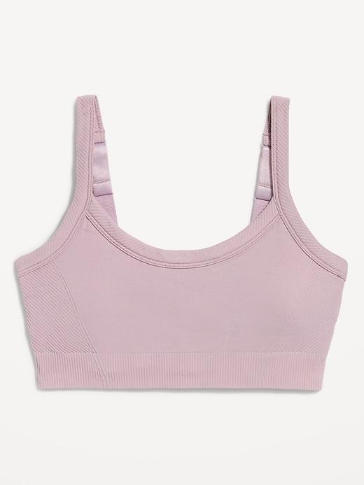 Light Support Seamless Ribbed Sports Bra Product Image