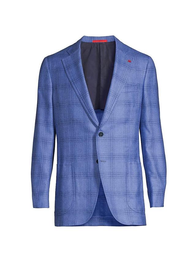 Mens Domenico Two-Button Plaid Silk & Cashmere Sports Jacket Product Image