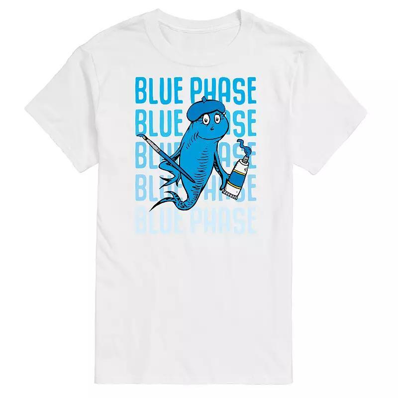 Big & Tall Dr Seuss Blue Fish Tee, Mens Product Image