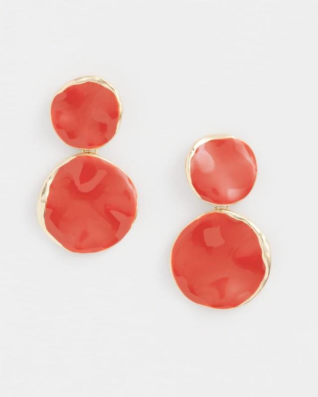 No Droop™ Orange Round Drop Earrings Product Image