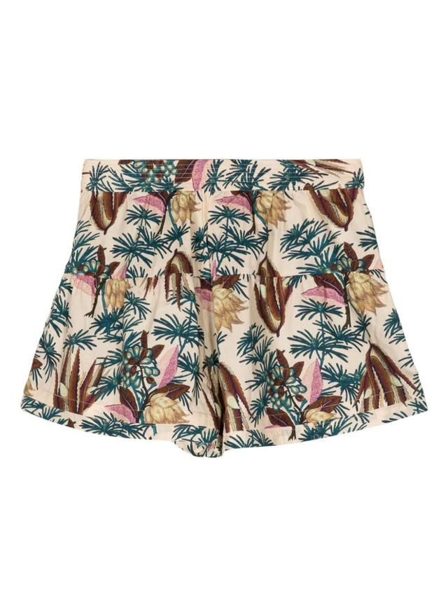 Elsie Shorts Mit Blumen-print In Nude Product Image