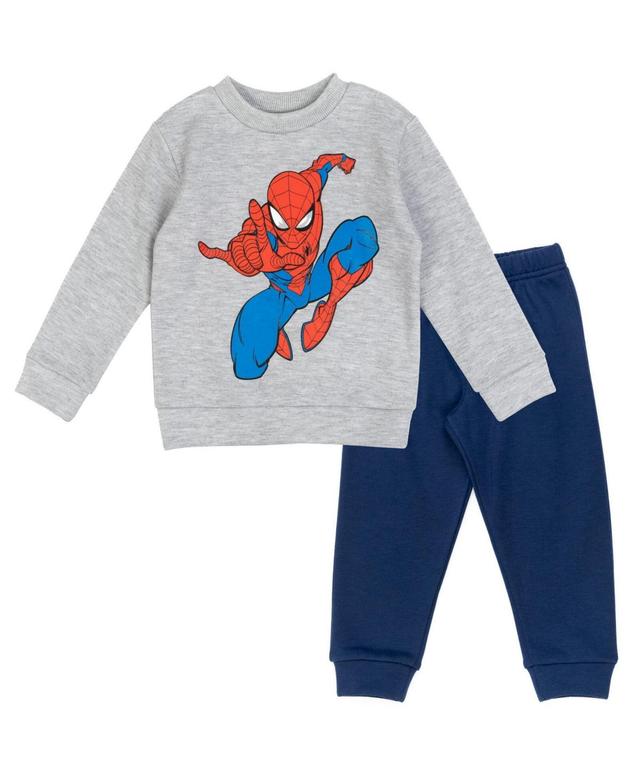 Marvel Boys Spider-Man Fleece Sweatshirt and Pants Outfit Set Toddler to Big Kid Sizes (2T - 14-16) Product Image