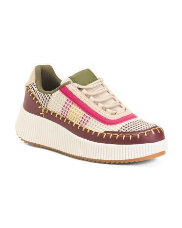 Bandy Lace Up Woven Sneakers for Women | Textile/Man-Made Sole Product Image