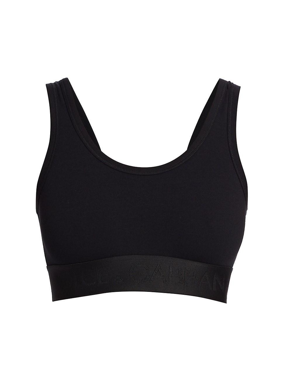 Womens Logo Cotton-Blend Sports Bra Product Image