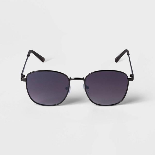 Mens Metal Round Sunglasses - Goodfellow & Co Hematite Product Image