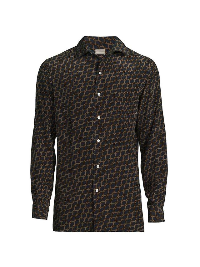 Mens Chainlink Silk Shirt Product Image