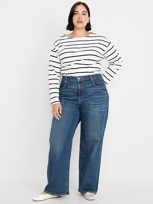 Extra High-Waisted Sky-Hi Wide-Leg Jeans Product Image