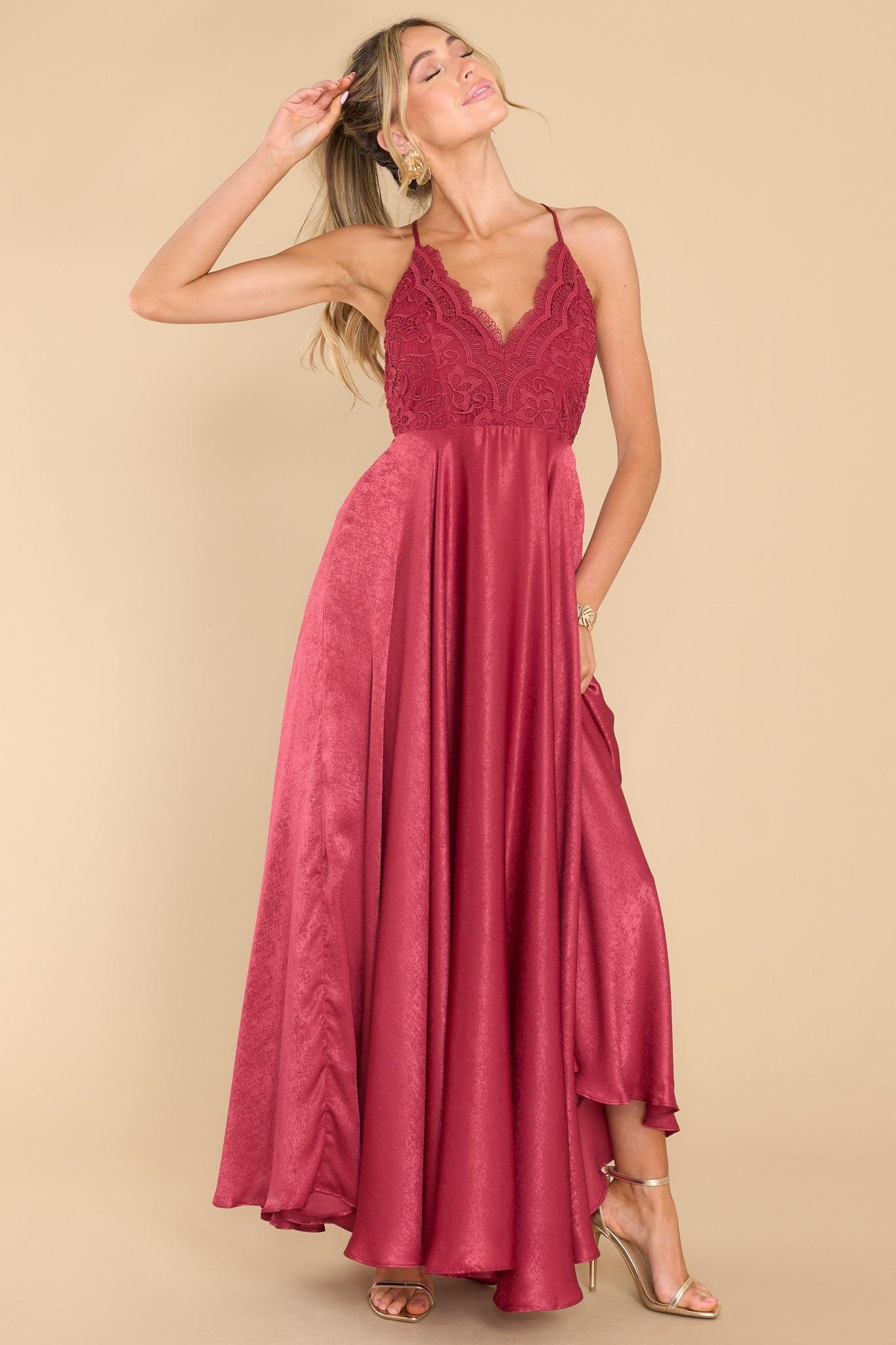 Aura Presence Of Love Cranberry Maxi Dress Red Product Image