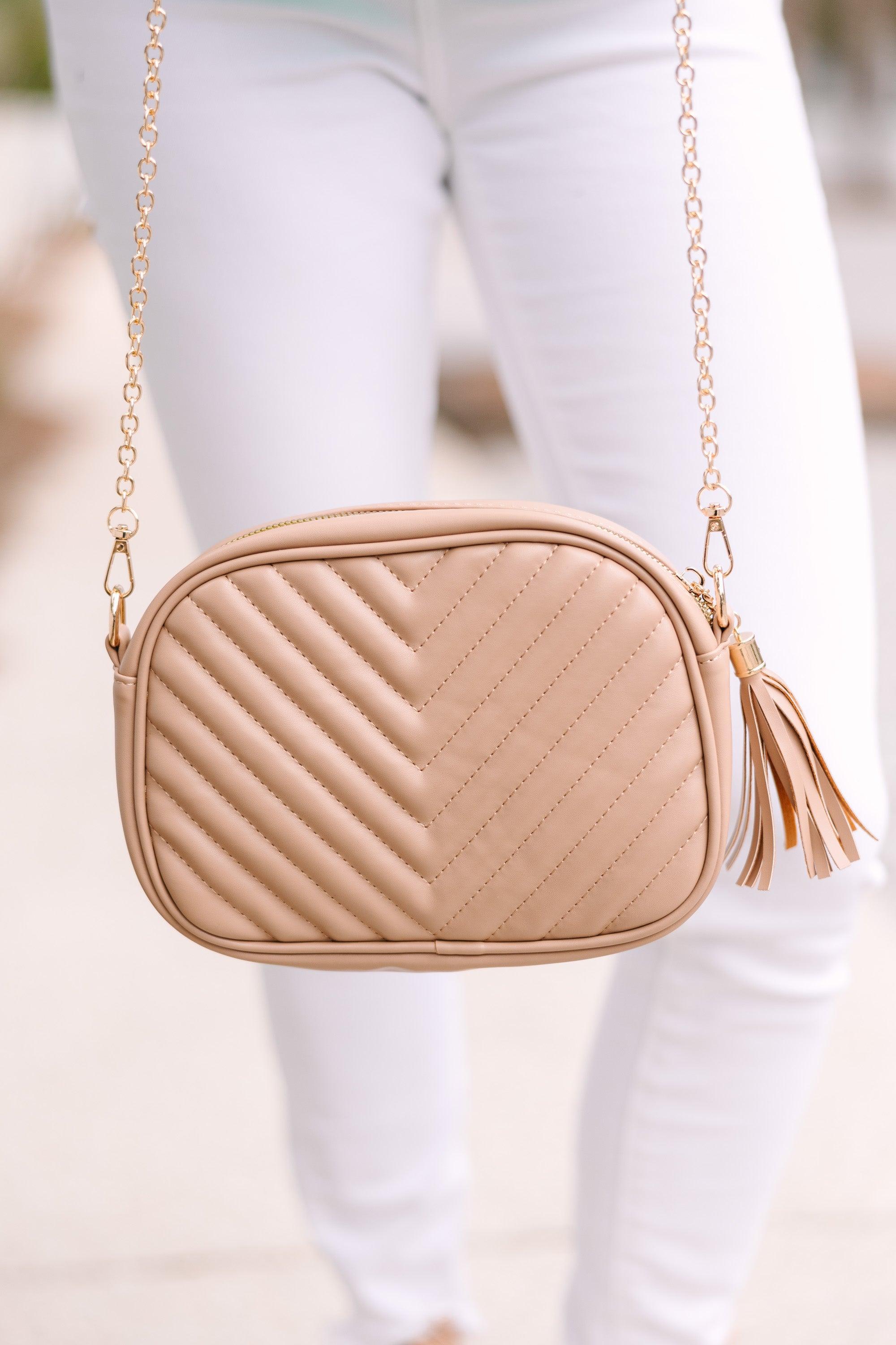 Making Moves Taupe Quilted Purse Female Product Image