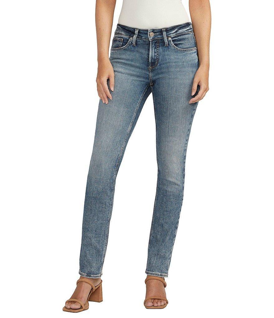 Silver Jeans Co. Suki Mid Rise Power Stretch Straight Leg Jeans Product Image