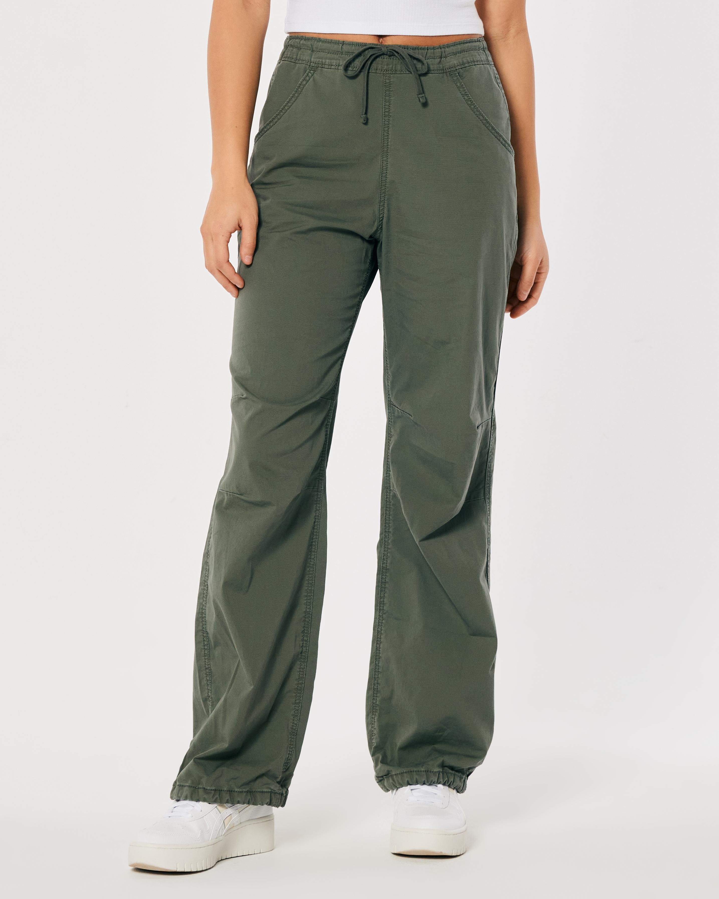 Adjustable Rise Baggy Parachute Pants Product Image