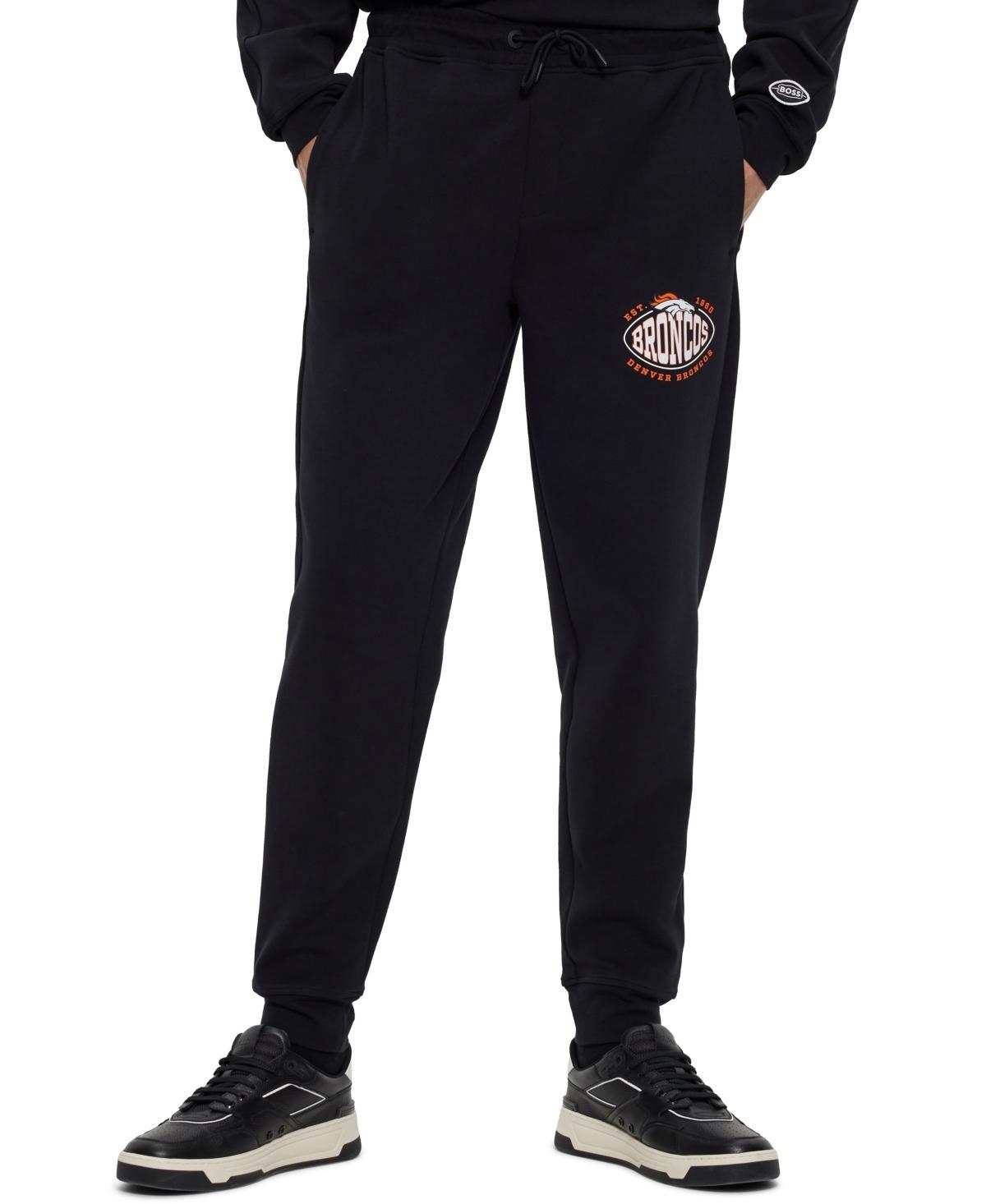 Mens BOSS x NFL Cotton-Blend Tracksuit Bottoms With Collaborative Branding Product Image