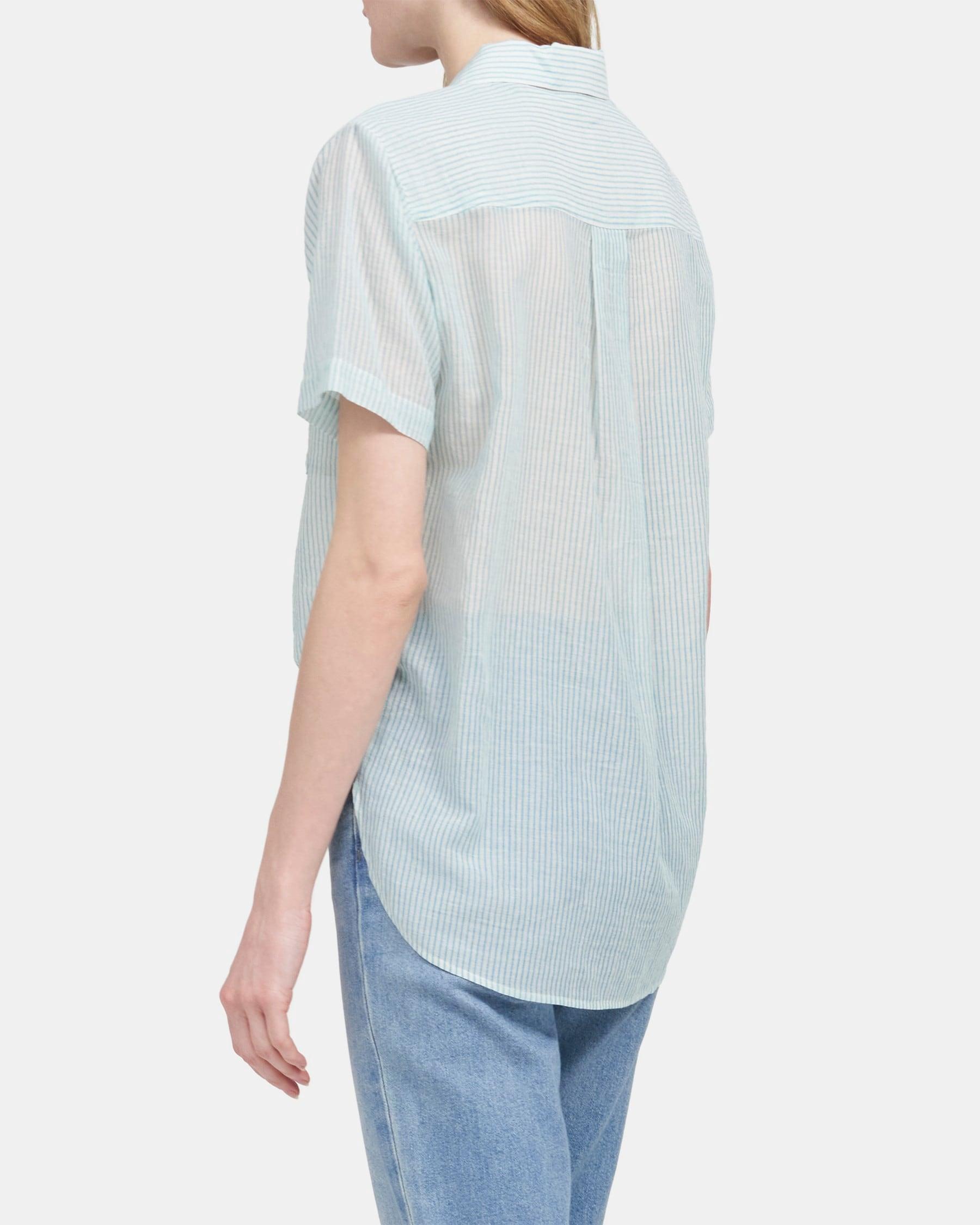 Tie-Front Shirt in Organic Cotton Product Image