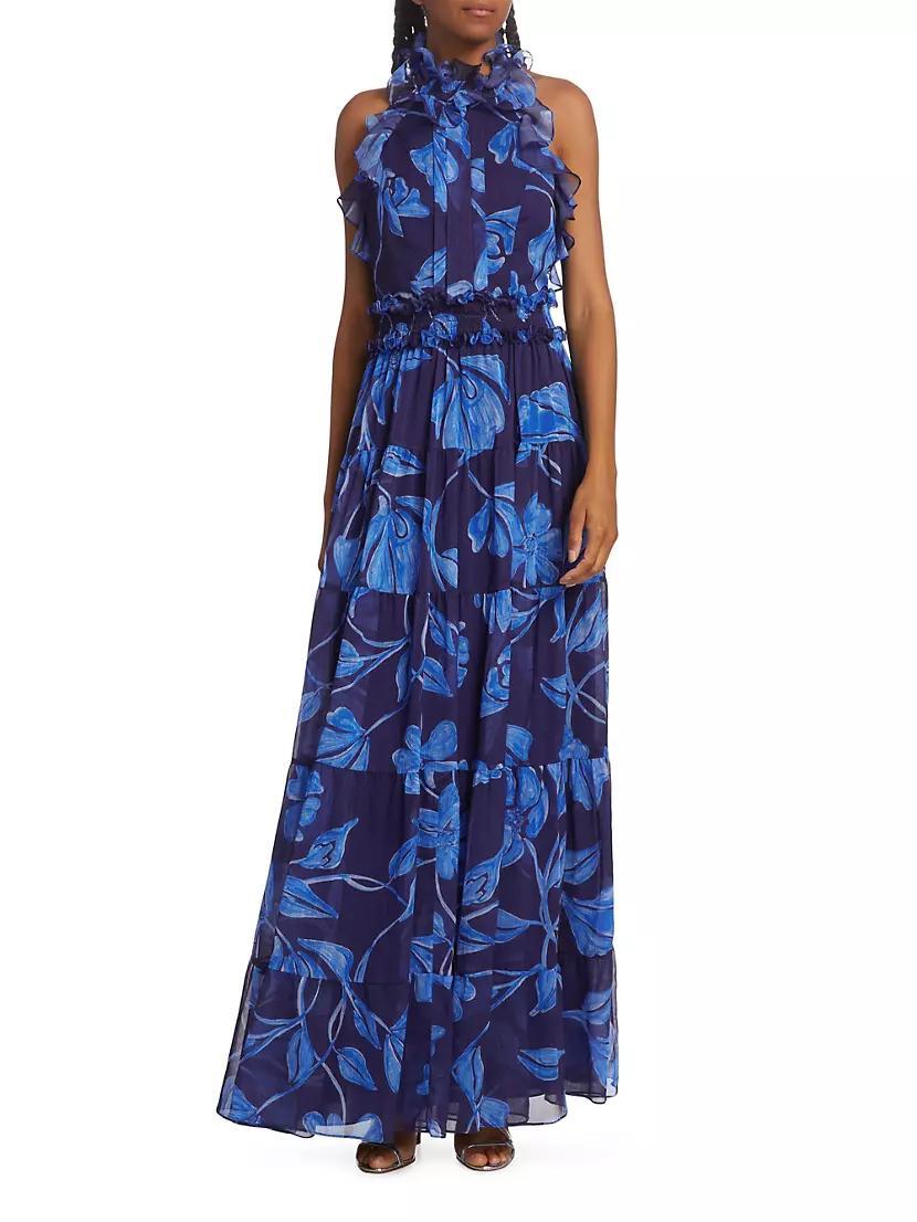 Nightflower Ruffled Floral Maxi Dress Product Image