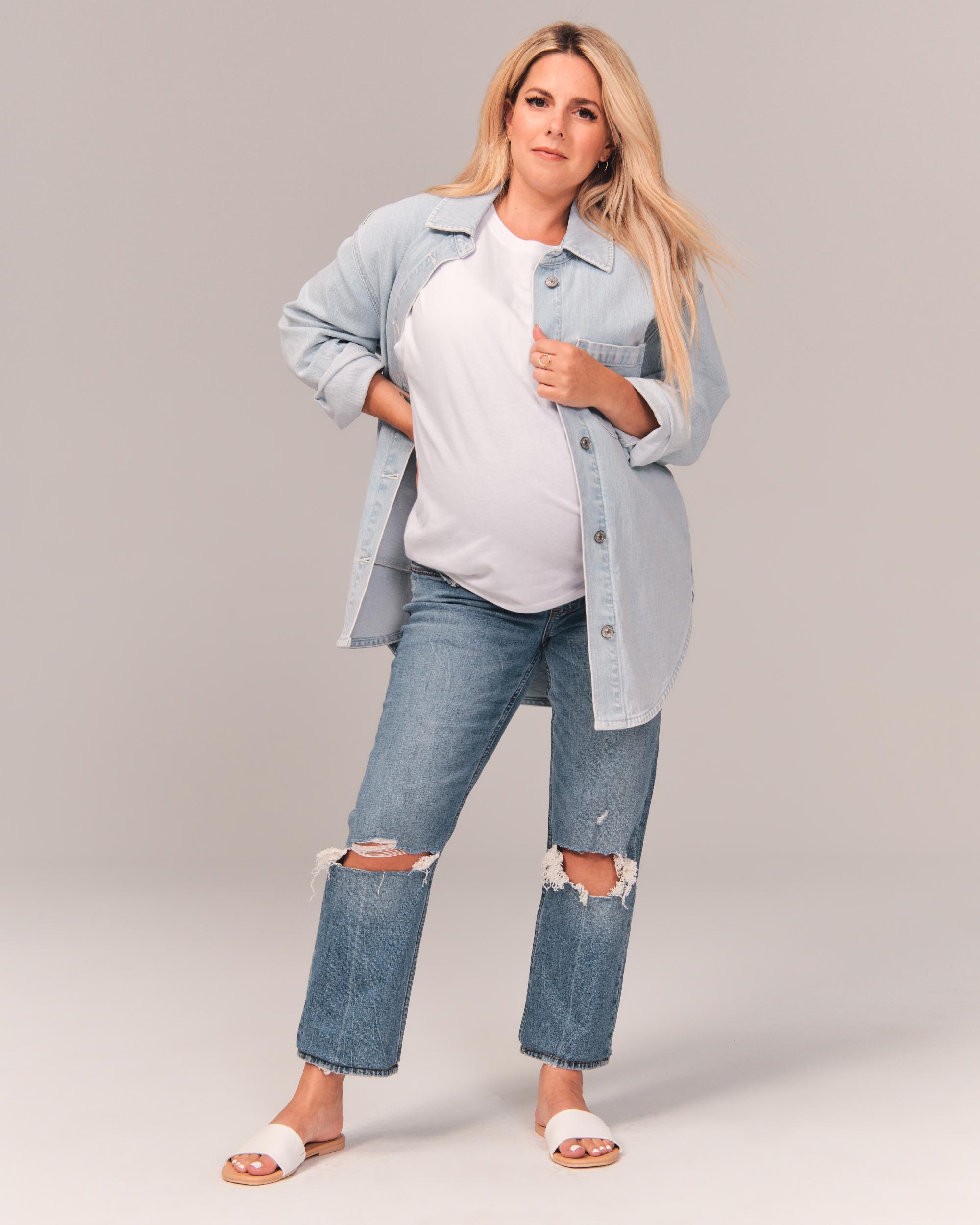 Maternity Ankle Straight Jean Product Image