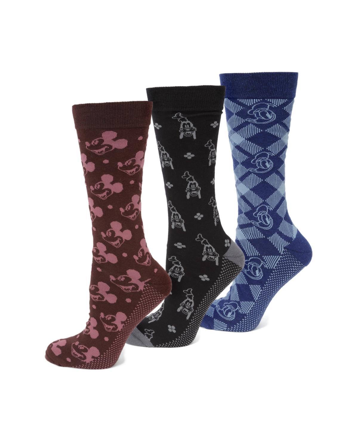 Mens 3-Pair Mickey and Friends Socks Product Image