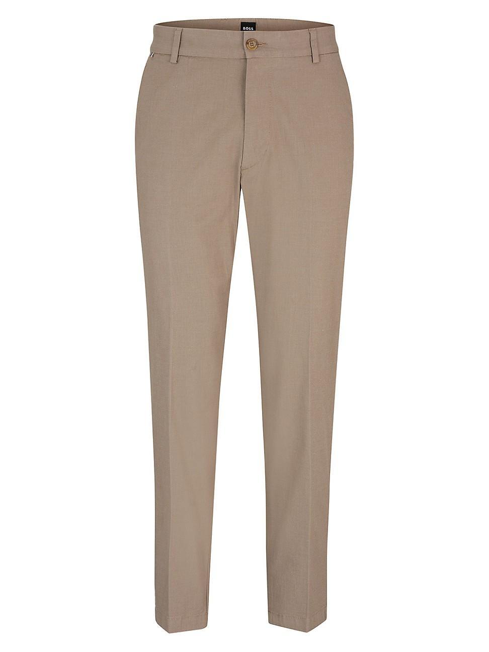 Boss by Hugo Boss Mens Patterned Regular-Fit Trousers Product Image