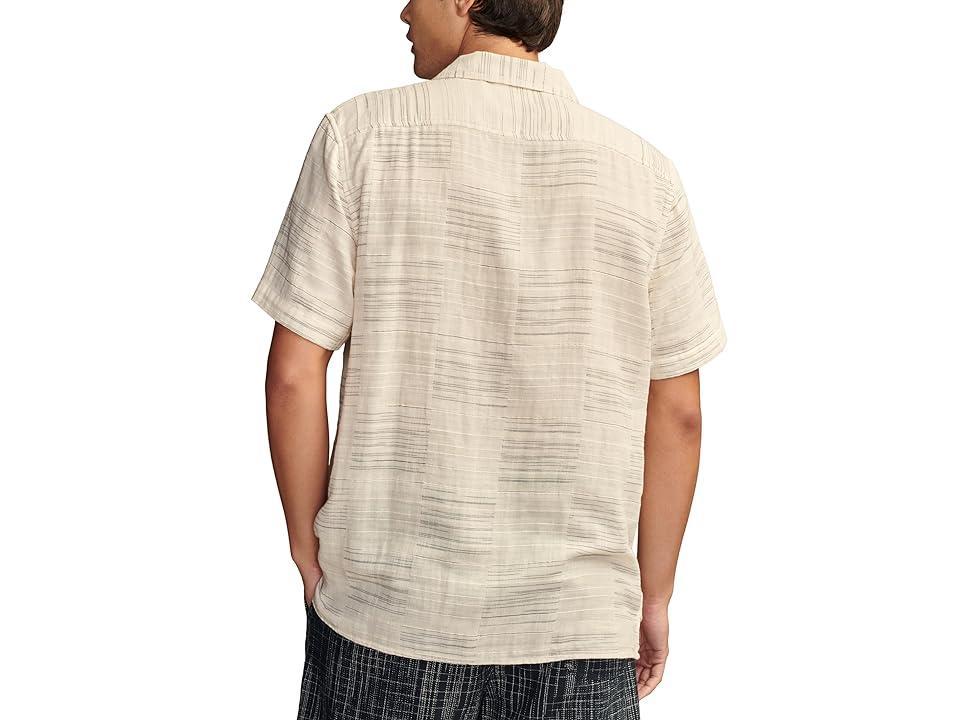 Lucky Brand Mens Patchwork Double Weave Short Sleeve Camp Collar Shirt Product Image