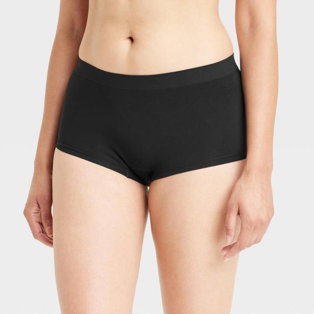 Womens Seamless Boy Shorts - Auden Black XS Product Image